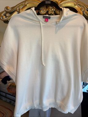 Vince Camuto Cream Hooded Knit Top